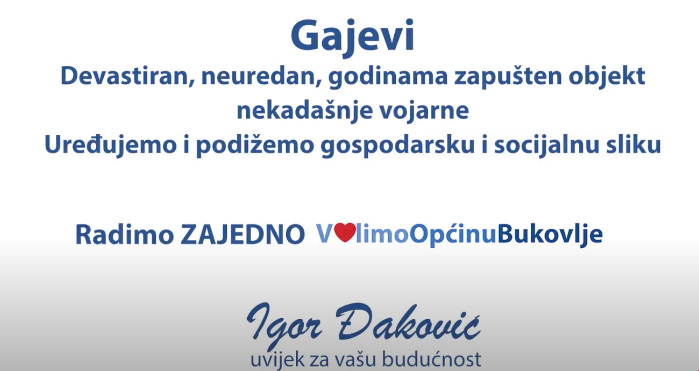 Gajevi. Vratimo kompleks Bukovlju